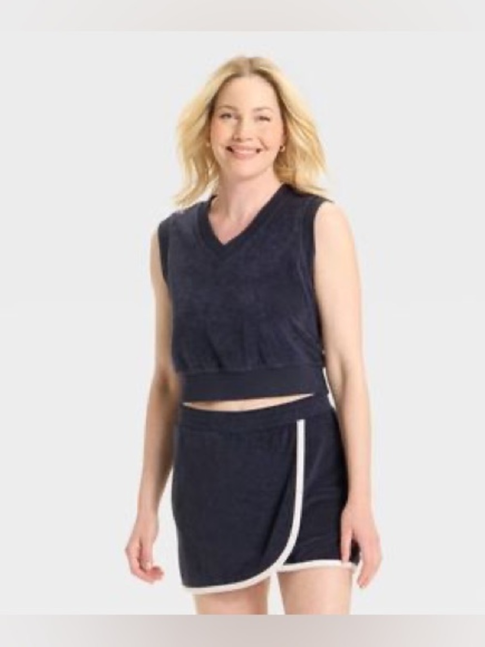 Universal Thread Navy Terry Two-Piece Set - Picture 2 of 9
